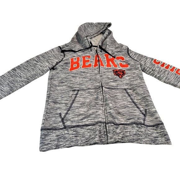 Chicago Bears Mens Zip-Up Hoodie Sweatshirt Size XS Gray Heathered - Picture 2 of 8